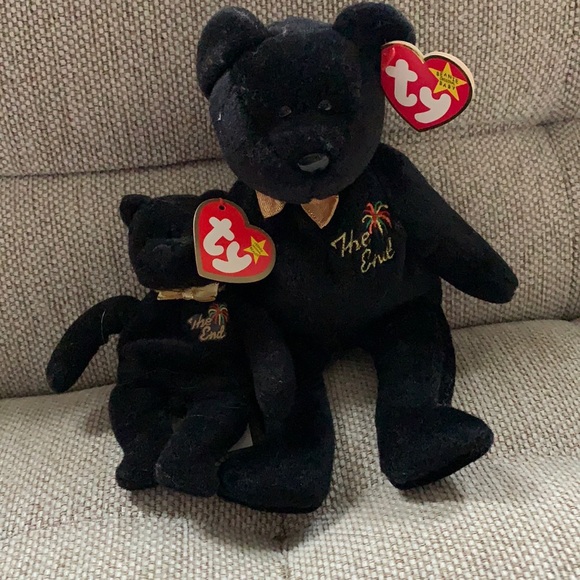 The End Original Beanie Baby and Original Teenie Beanie by Ty (1999) - Picture 1 of 16